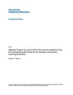 Attitudes toward Rule 6A-6.03018, Florida Administrative Code, exceptional education eligibility for students with specific learning disabilities